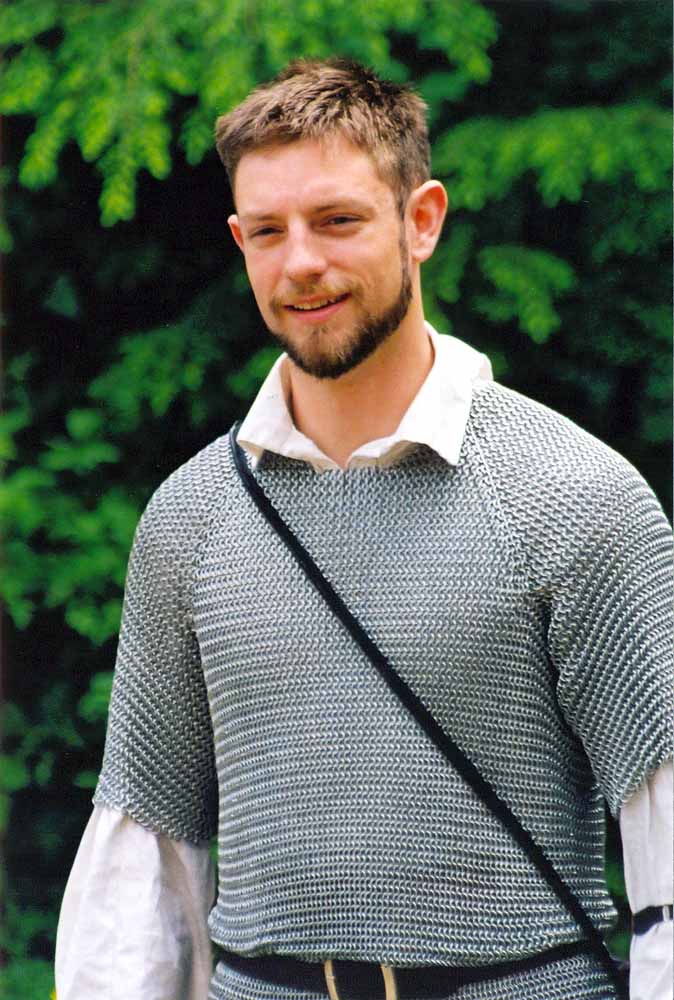At the last medieval festival with my new 10,000 ring chainmaille shirt.